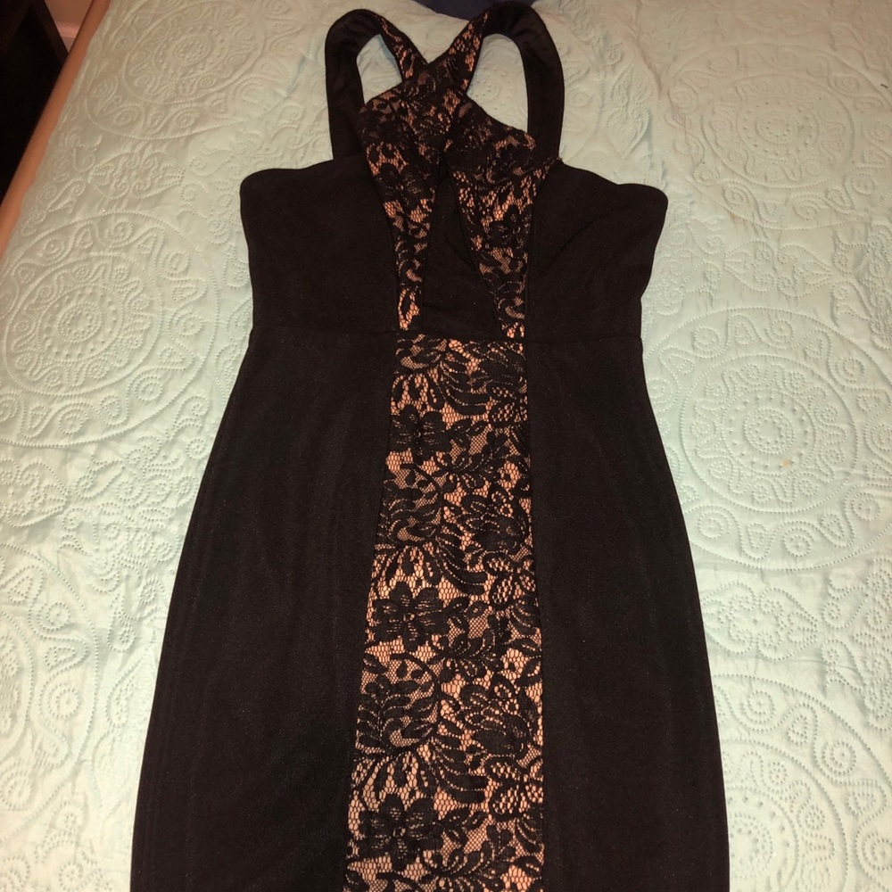 Black mini dress